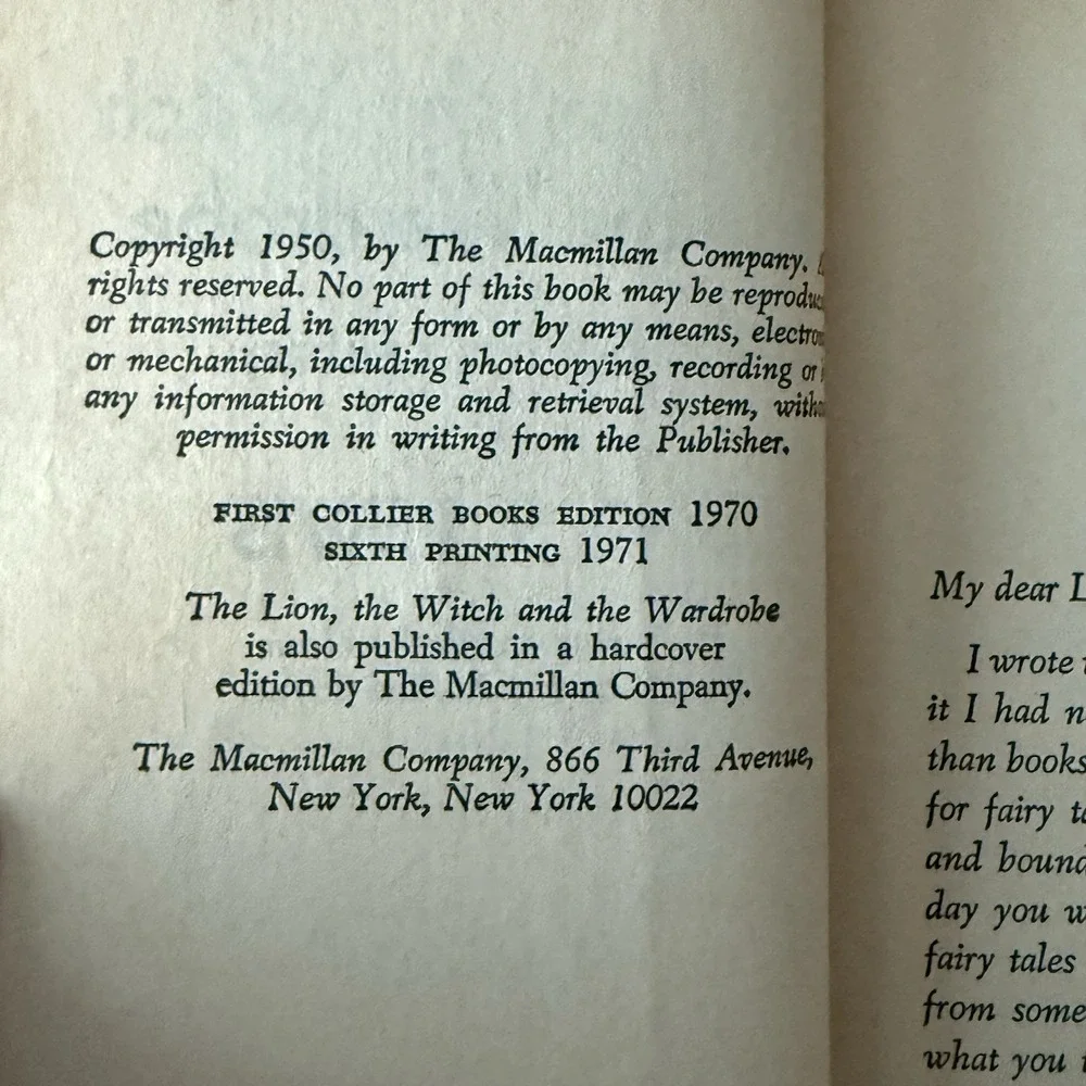 C.S. Lewis Lot of 2 – The Chronicles of Narnia‎ (1971 Collier Paperbacks)